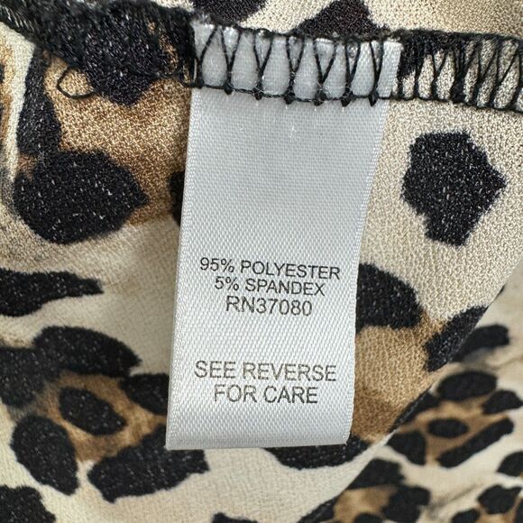 Cato Leopard Print Tunic Top - Black and Brown - Picture 10 of 11